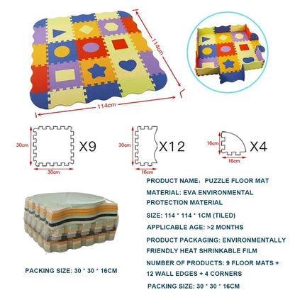 Foam Baby Play Mat with Safety Fence