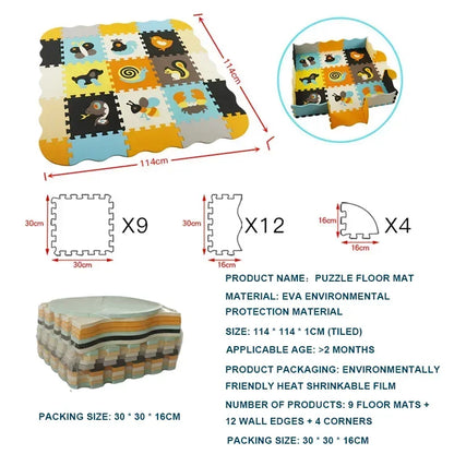 Foam Baby Play Mat with Safety Fence