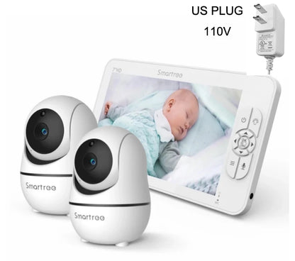 Baby Monitor Dual Cameras 1080P Split Screen Display