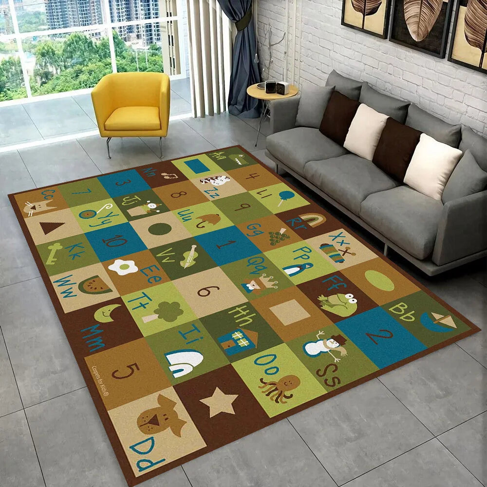 ABC Alphabet Kids Play Mat Non-Slip Educational Rug