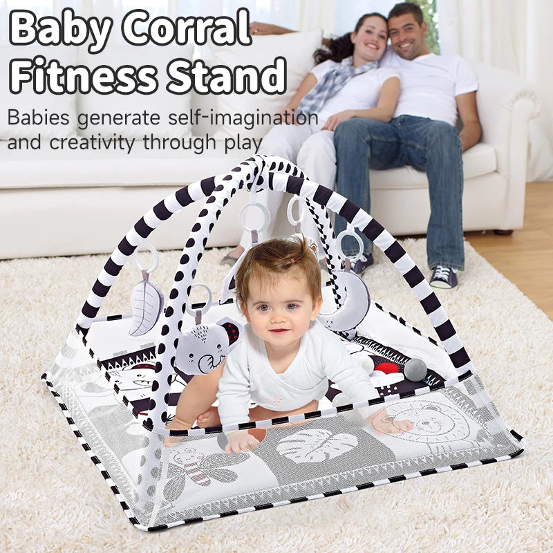 Baby Activity Gym Play Mat with Tummy Time Toys