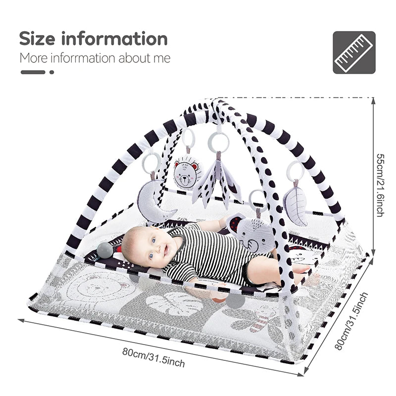 Baby Activity Gym Play Mat with Tummy Time Toys