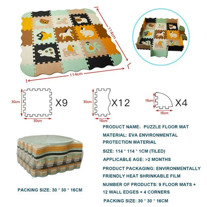 Foam Baby Play Mat with Safety Fence