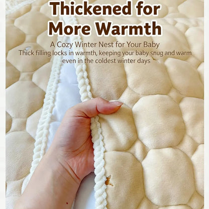 Thickened Cotton Quilted Crib Fitted Sheet Deep Pocket
