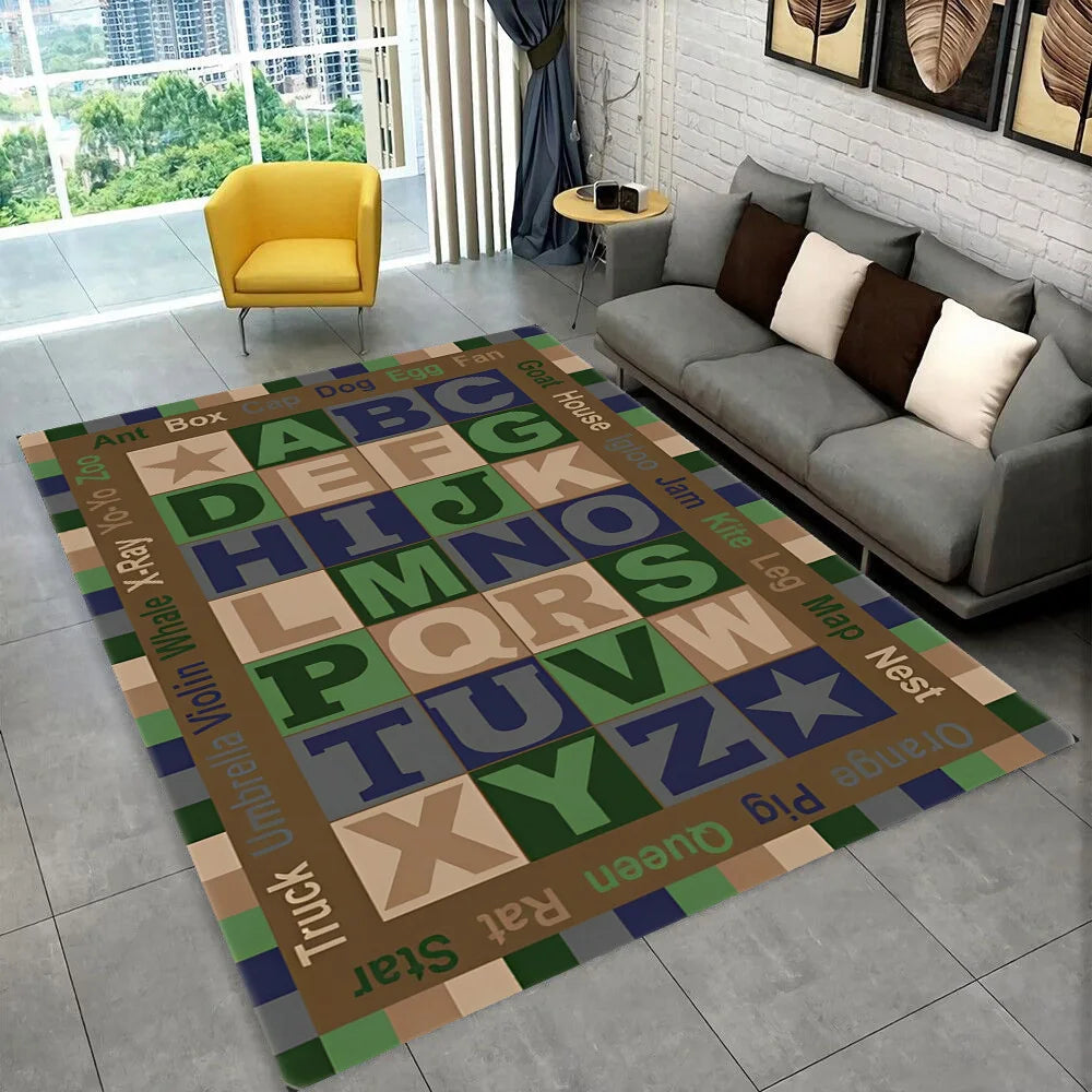 ABC Alphabet Kids Play Mat Non-Slip Educational Rug