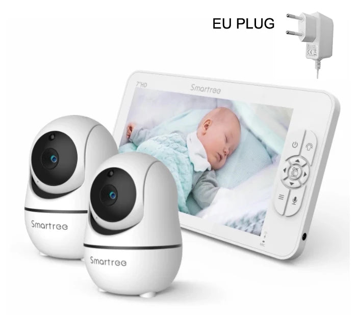 Baby Monitor Dual Cameras 1080P Split Screen Display