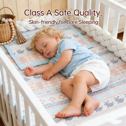 3-Piece Cotton Baby Crib Bedding Set Star Pattern