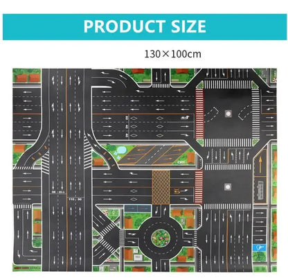 City Traffic Car Park Baby Play Mat Kids Rug