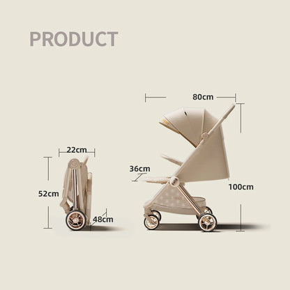 Lightweight Compact Travel Baby Stroller One-Hand Fold