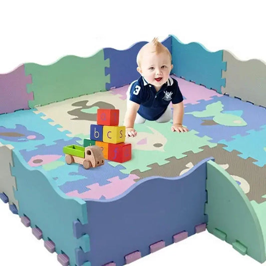 Foam Baby Play Mat with Safety Fence