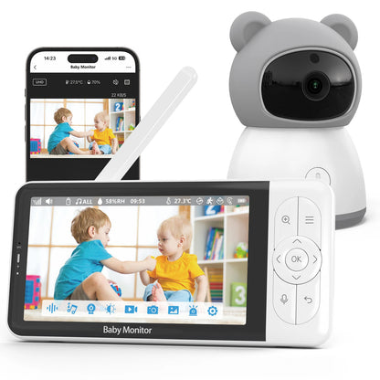 Tuya Smart Baby Monitor 2K Camera with Display