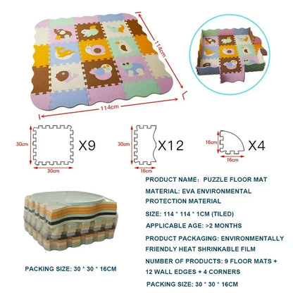 Foam Baby Play Mat with Safety Fence