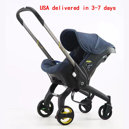 3-in-1 Baby Stroller with Car Seat Foldable Pram